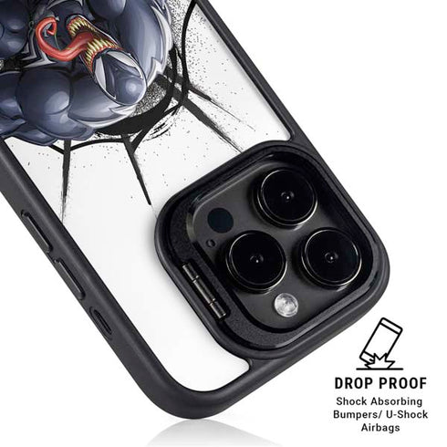 Marvel Venom Reaching Forward iPhone 15 Pro Max Kickstand Case